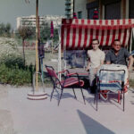 Bibione - vor dem Hotel, 1965