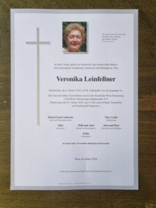 01_Schwester VRONI - verstorben am 4. Jänner 2024